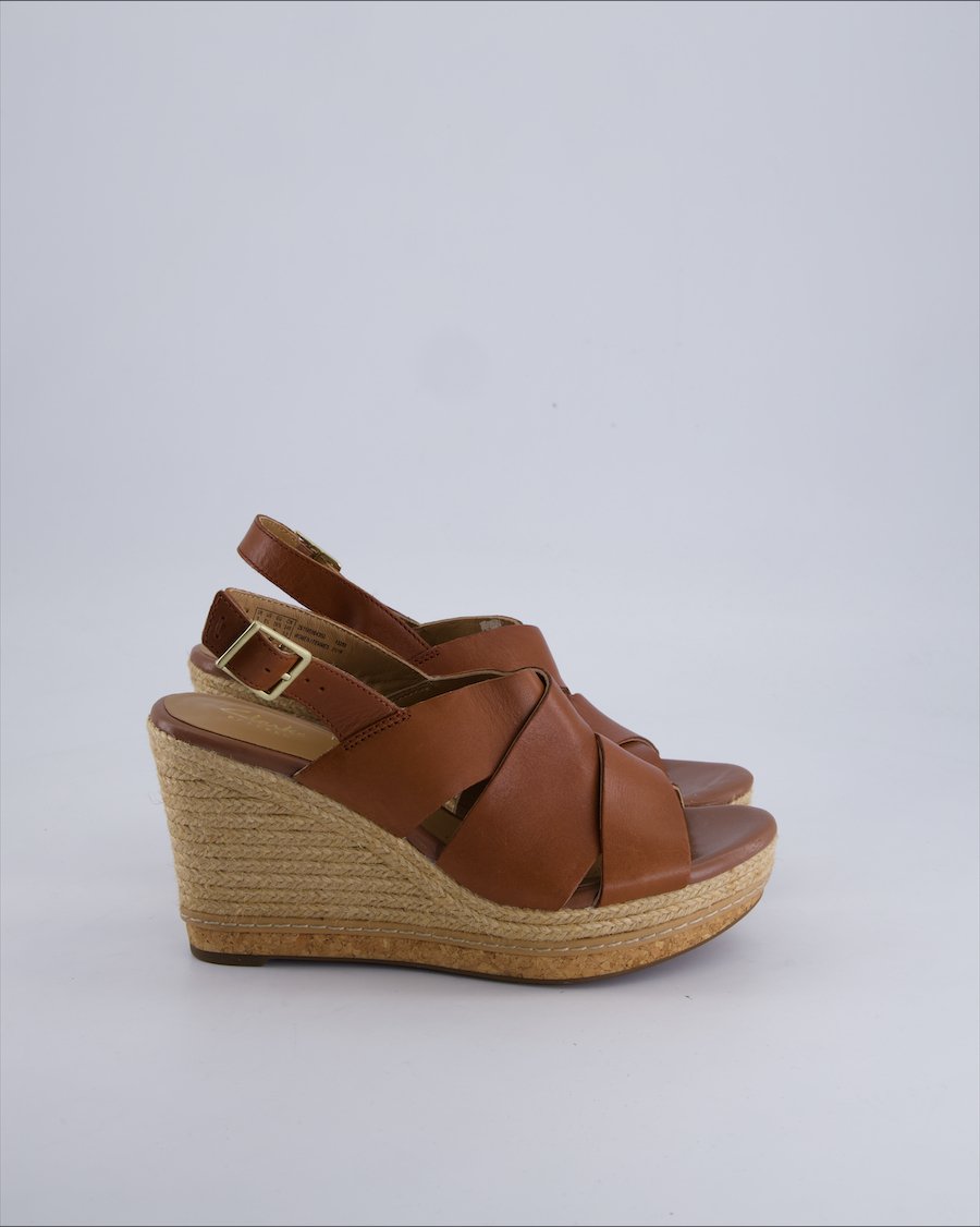 Clarks Sandals Leather Brown 39.5 EU