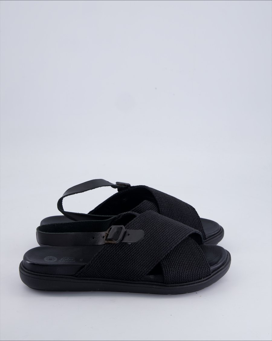 Eder Shoes Sandals Leather Black 40 EU