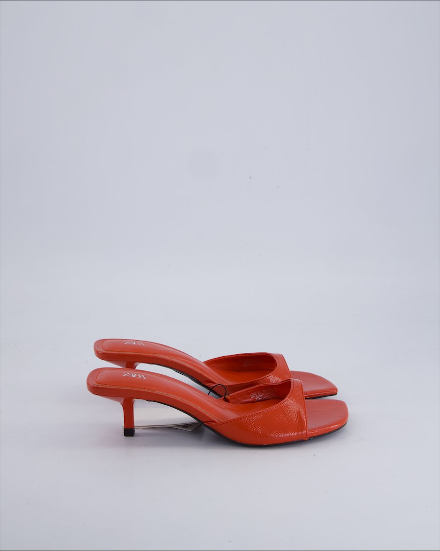 Zara Heels Polyurethane Orange 35 EU