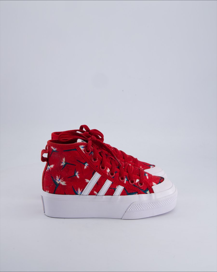 Adidas Platform Mid Trainers Cloth Red 35.5 EU
