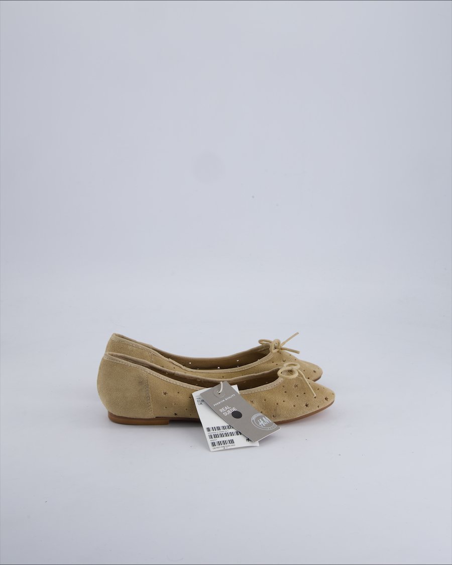 H&m Flats Suede Beige 34 EU