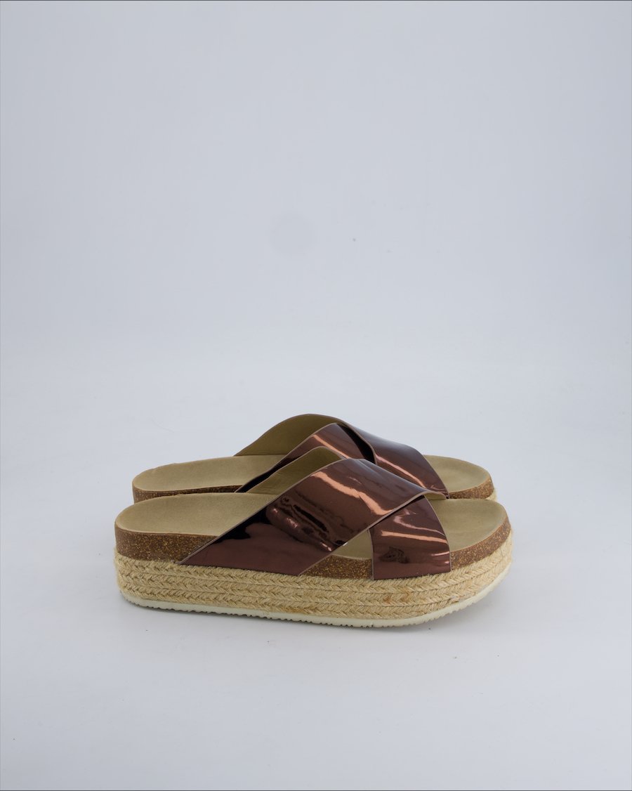Benetton Sandals Polyester Brown 40 EU