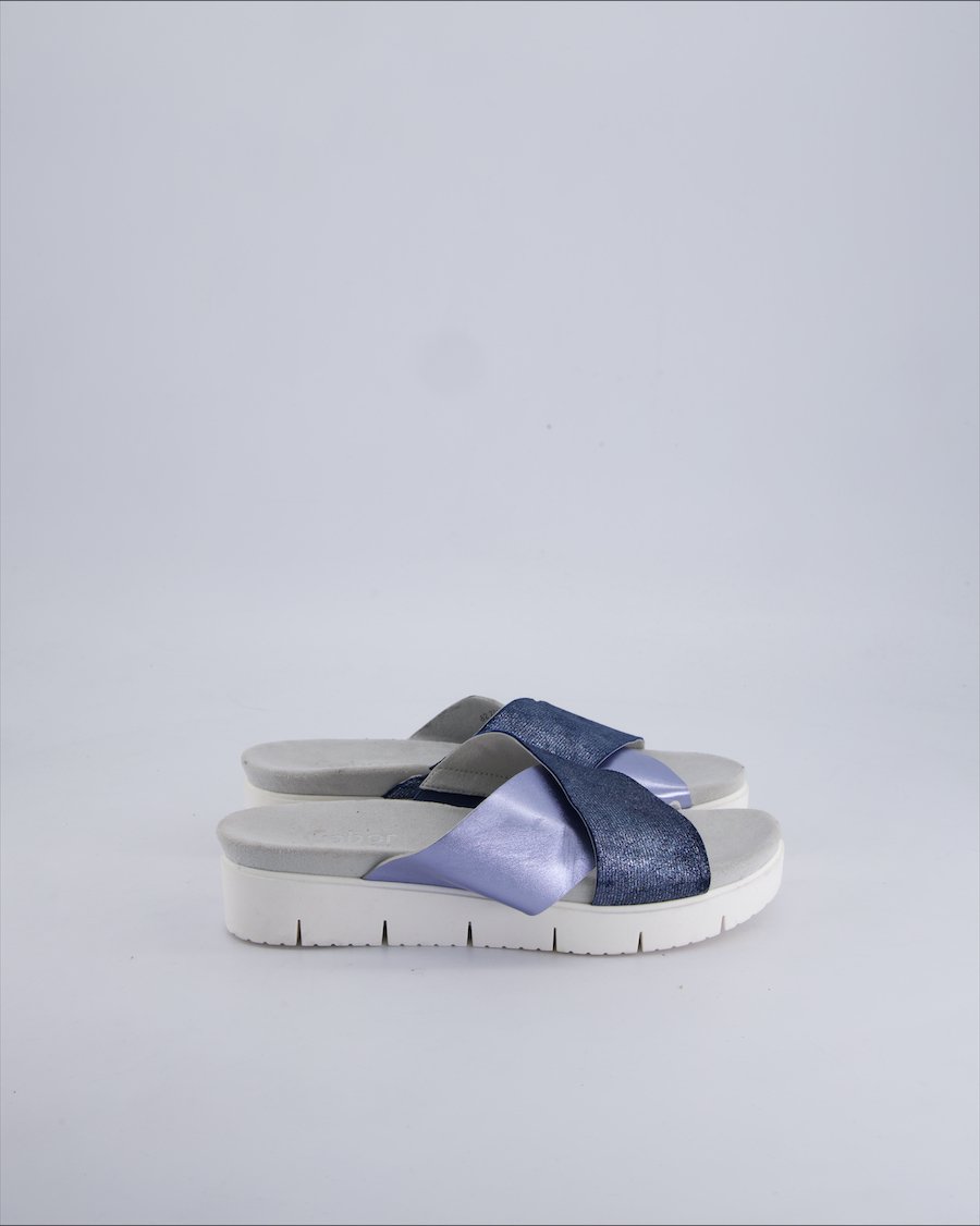 Gabor Sandals Leather Blue 38 EU