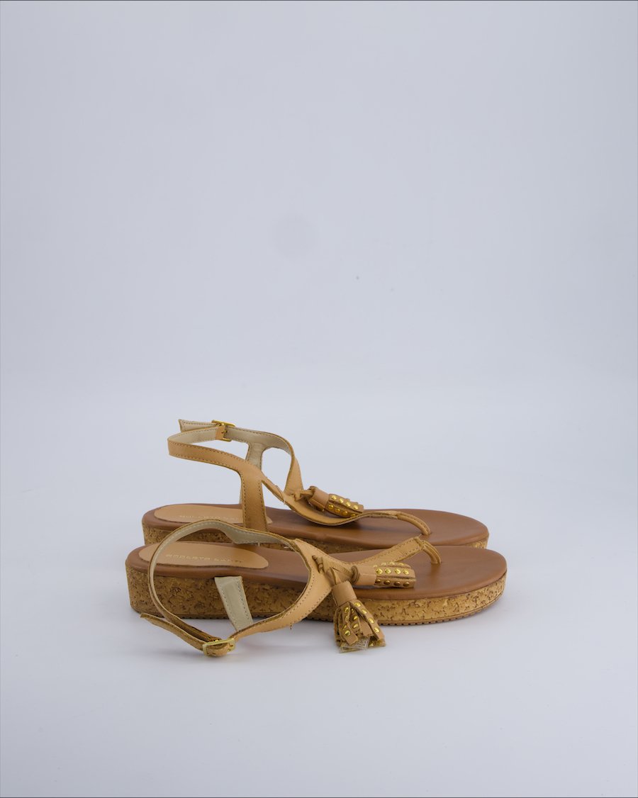 Roberto Santi Sandals Leather Beige 39 EU