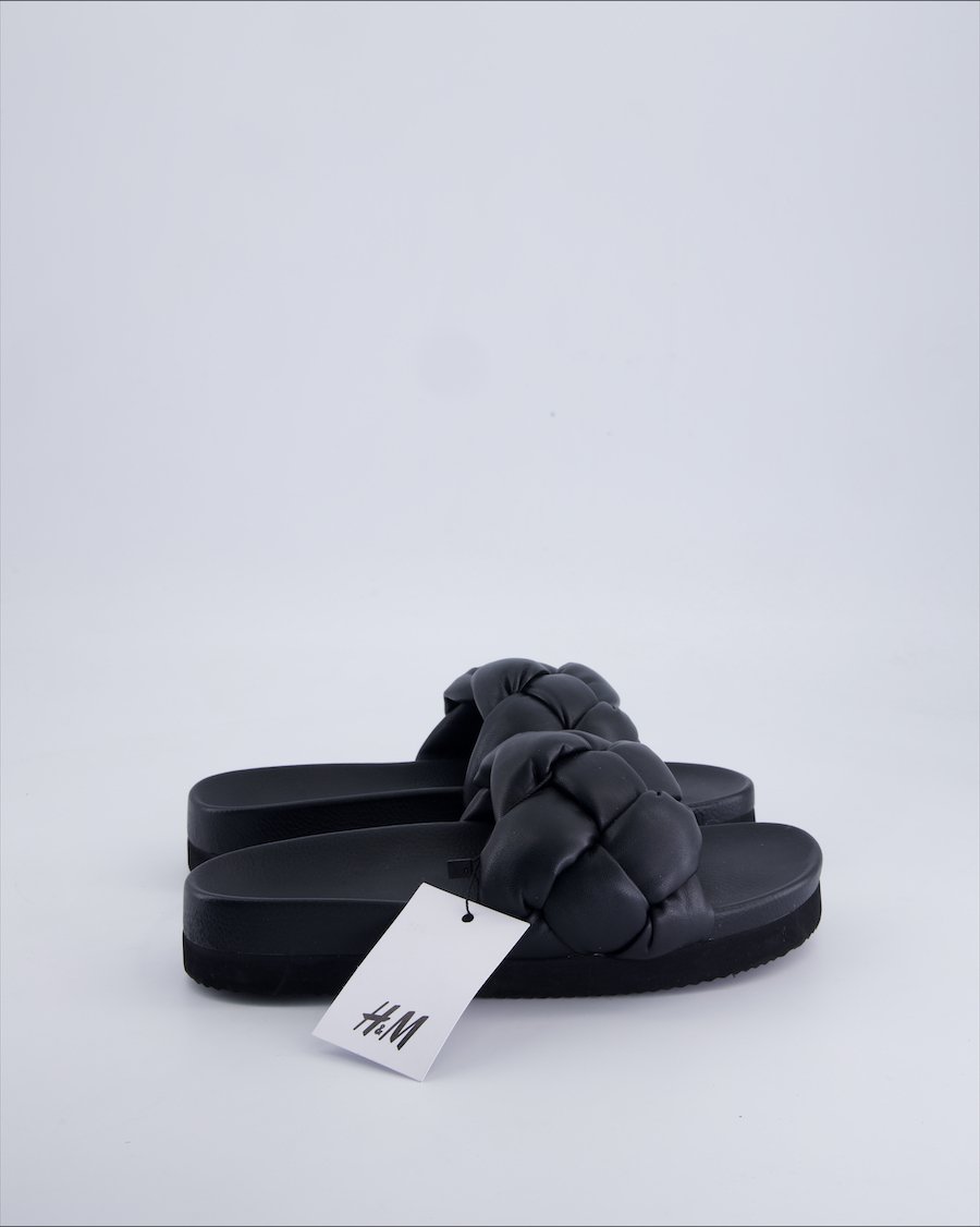 H&m Sandals Rubber Black 39 EU
