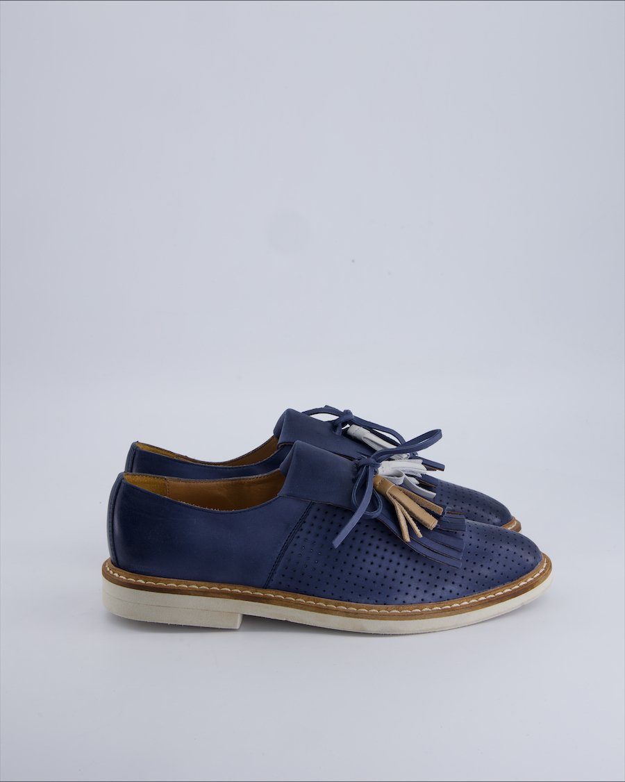 Unbranded Lace ups Leather Navy 39 EU