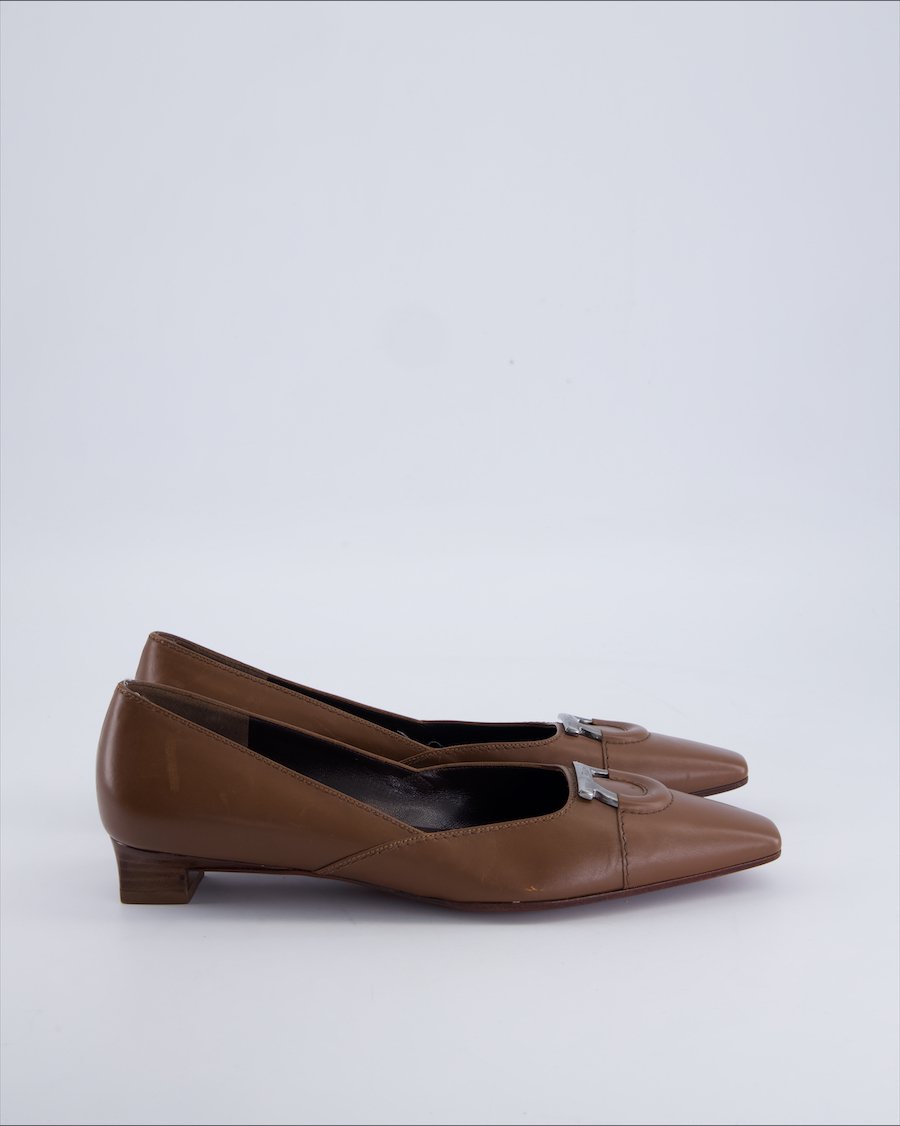 Salvatore Ferragamo Heels Leather Brown 38.5 EU