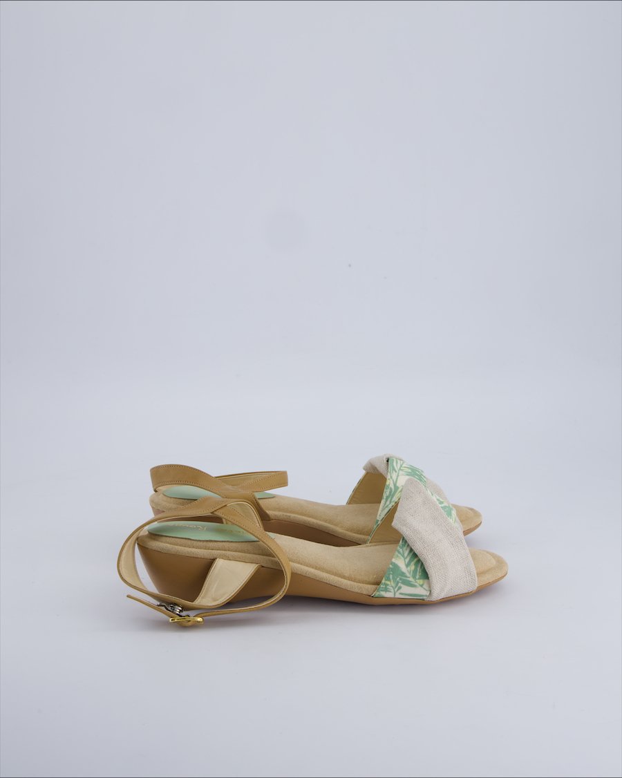 Metal Rouge Sandals Cloth Beige 38 EU