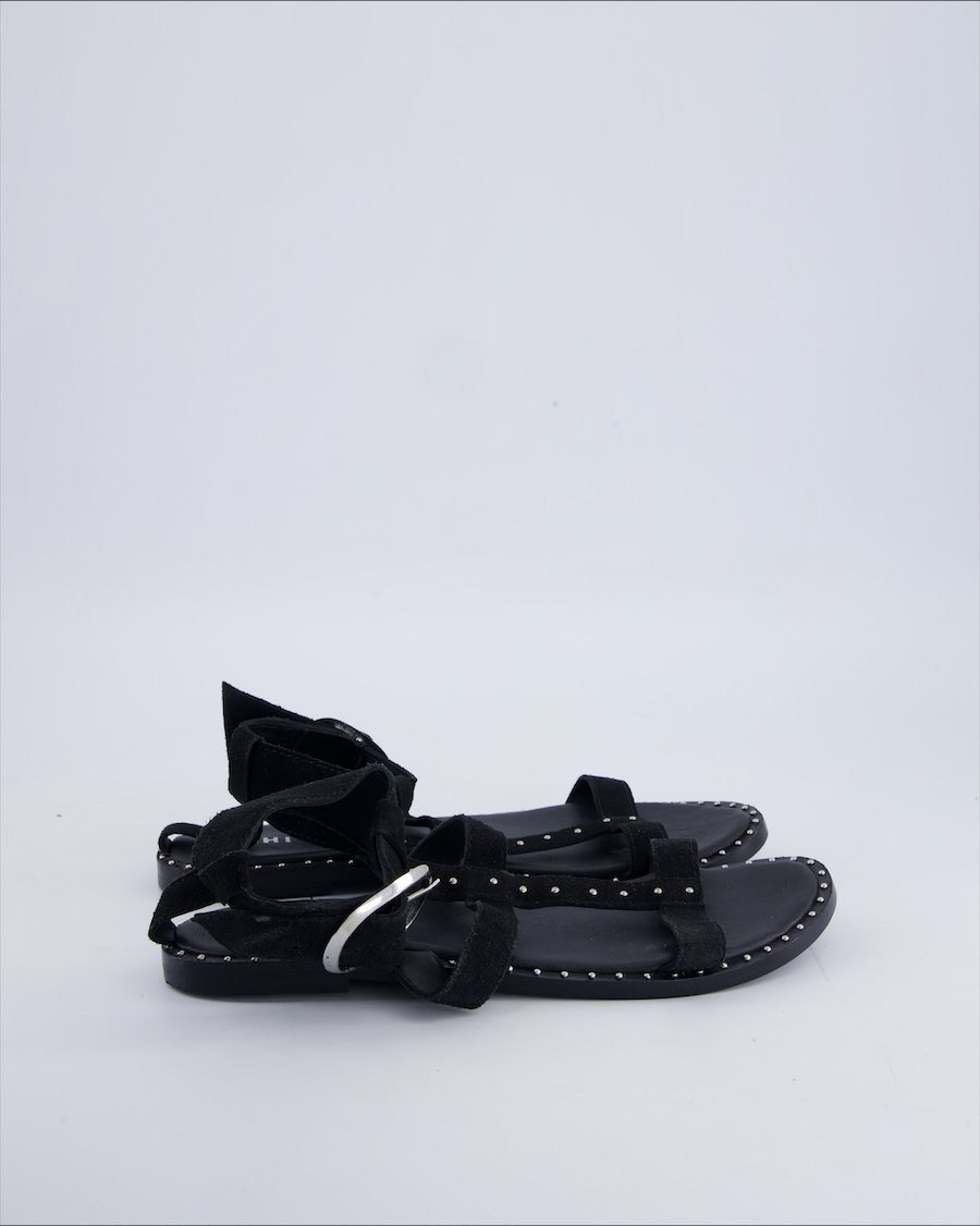 Ichi Sandals Leather Black 40 EU