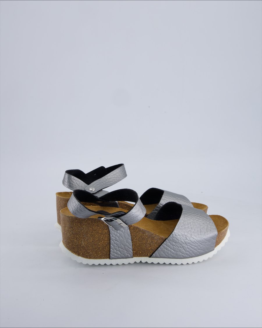 Kellies Sandals Leather Silver 38 EU