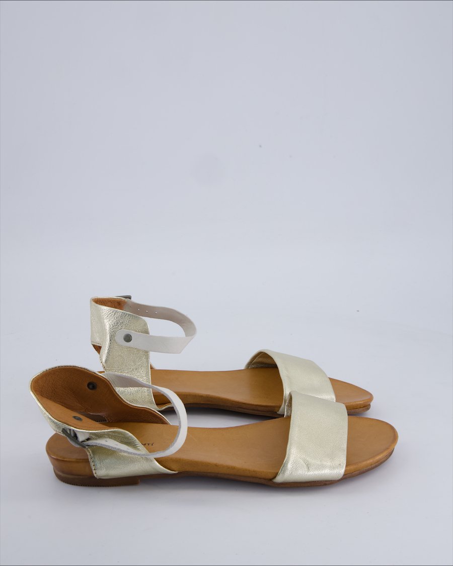 Roberto Santi Sandals Polyurethane Gold 41 EU