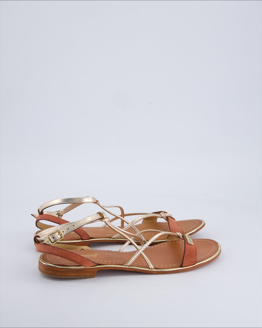 Les Tropeziennes Sandals Leather Gold 39 EU