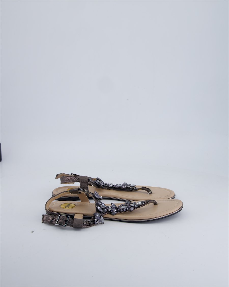 Buffalo Sandals Leather Grey 39 EU