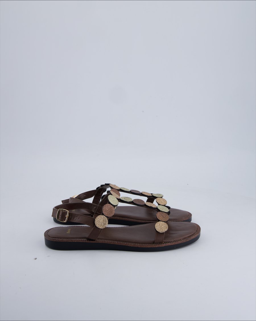 Bata Sandals Leather Brown 39 EU