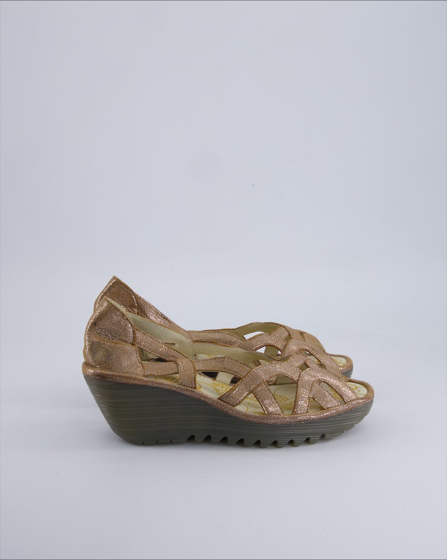 Fly London Sandals Leather Gold 39 EU