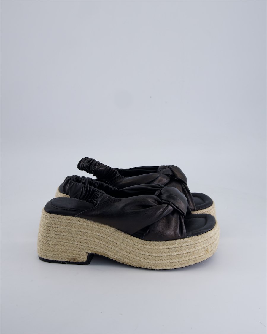 H&m Sandals Polyurethane Black 40 EU
