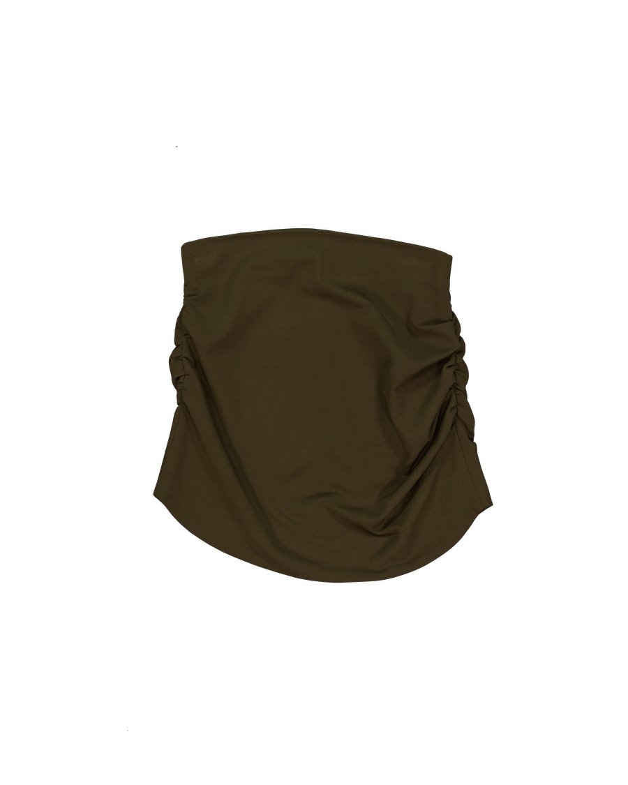 Zara Mid-length Polyester Khaki L International