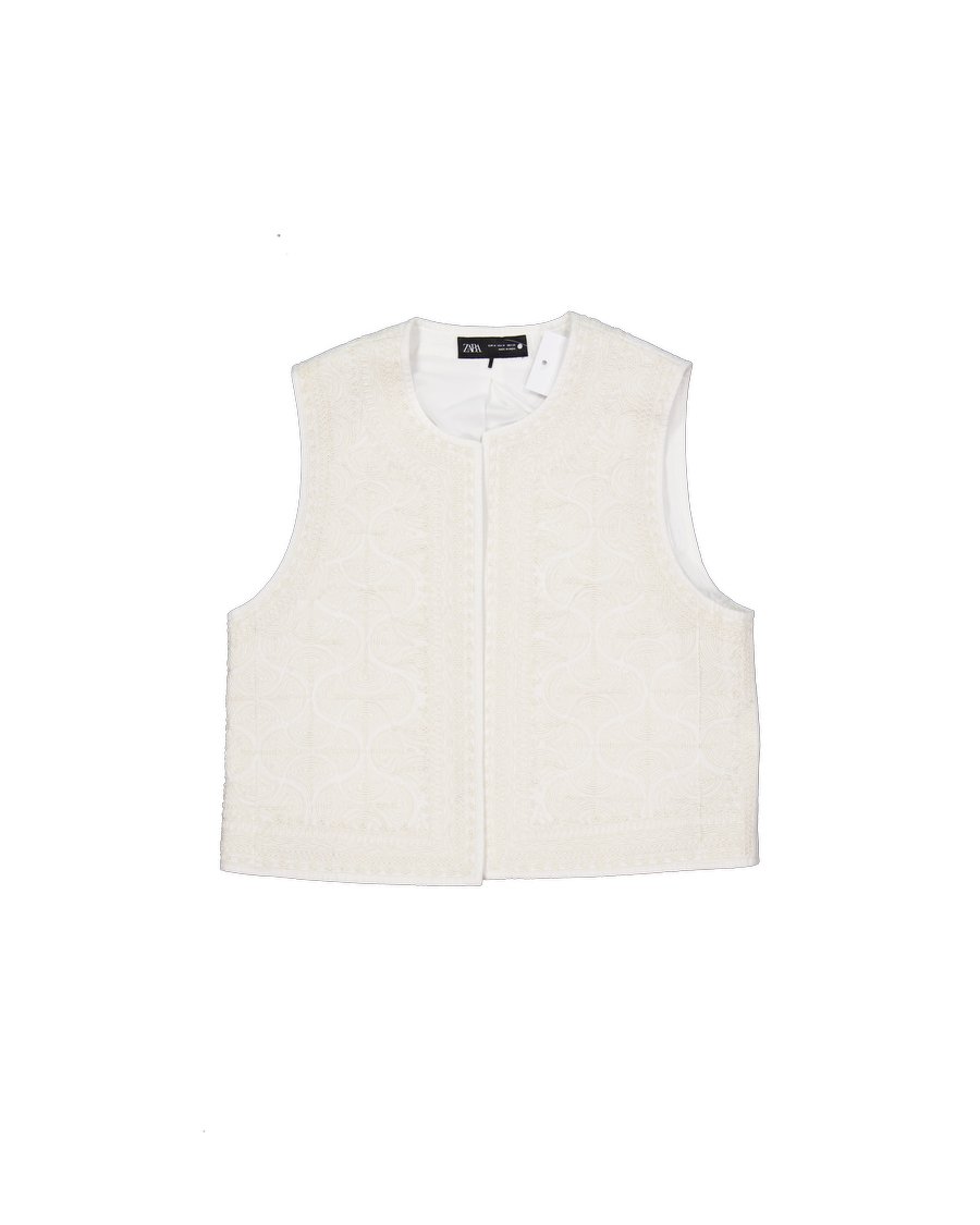 Zara Cardigans Polyester White M International