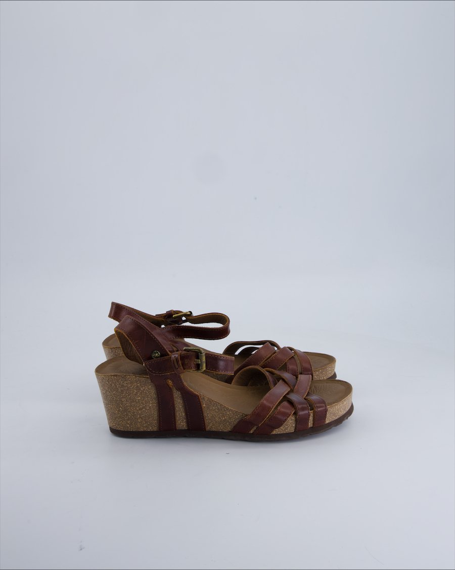 Panama Jack Sandals Leather Brown 38 EU