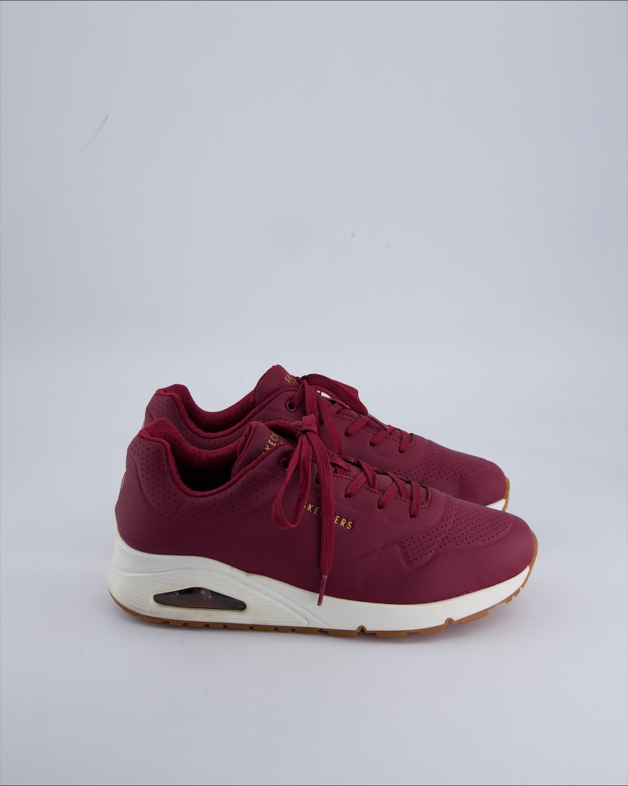 Skechers Trainers Leather Burgundy 40 EU