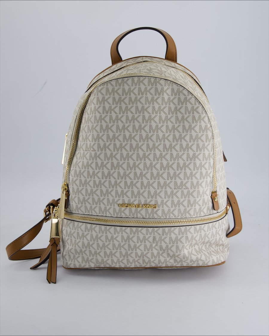 Michael Kors Backpacks Leather White