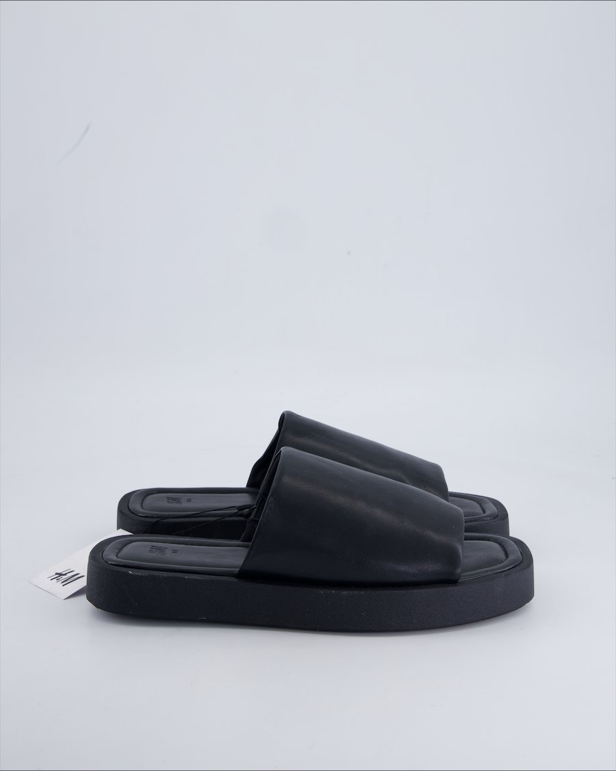 H&m Sandals Polyurethane Black 40 EU