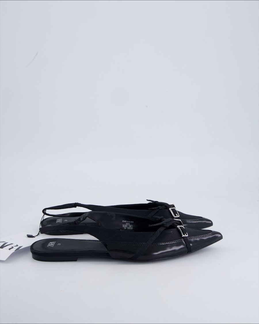 Zara Flats Cloth Black 39 EU