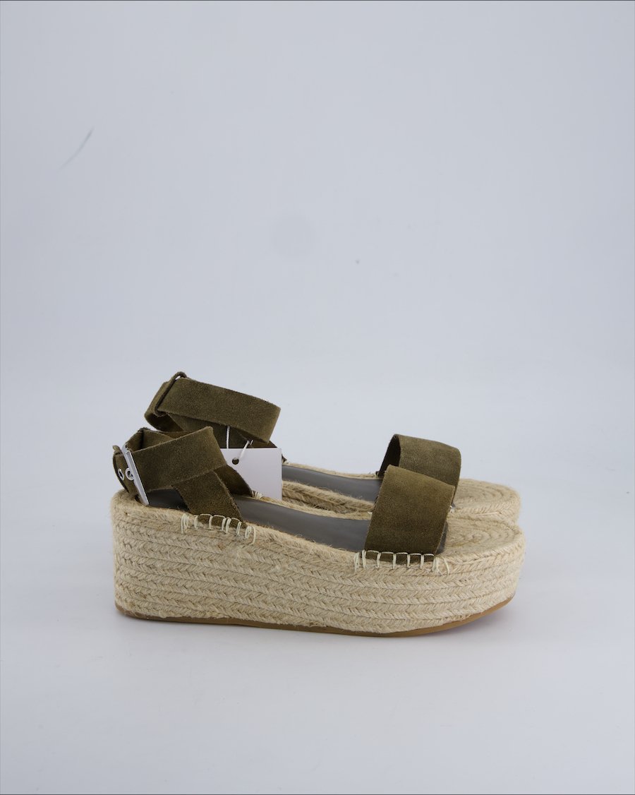 Pull&bear Espadrilles Suede Green 37 EU