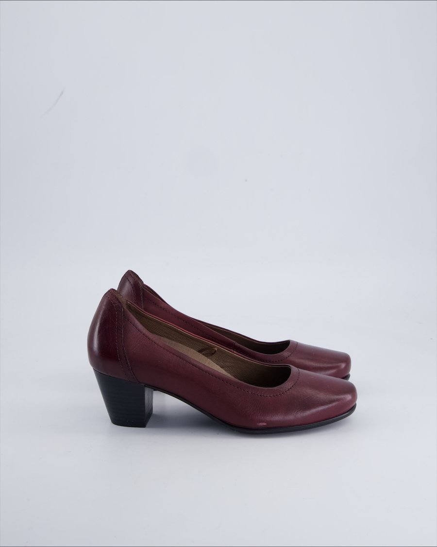 Caprice Heels Leather Burgundy 36 EU
