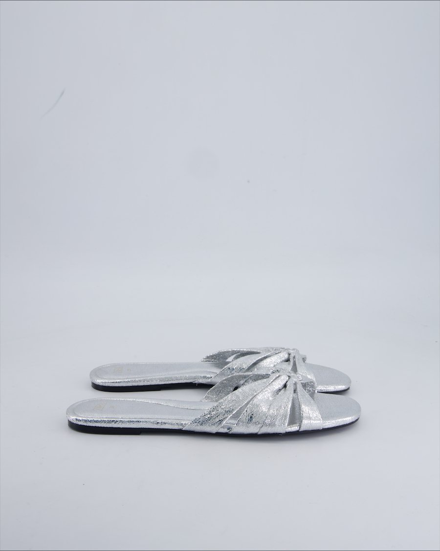 Zara Sandals Polyurethane Silver 39 EU