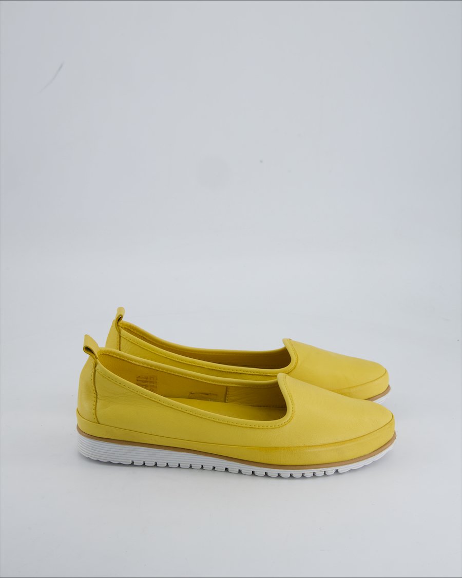 Andrea Conti Flats Leather Yellow 40 EU