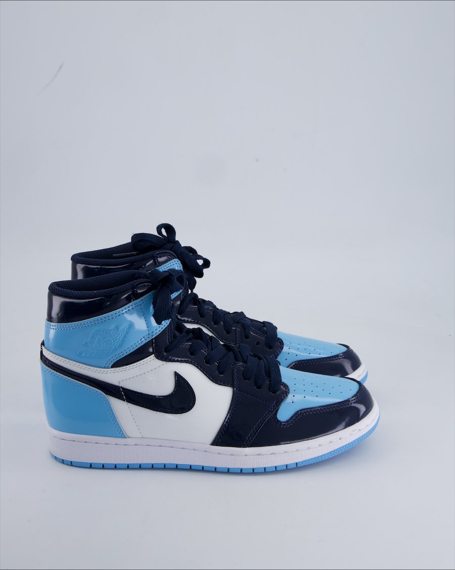 Jordan 1 Retro High UNC Patent  trainers Leather Blue 42 EU