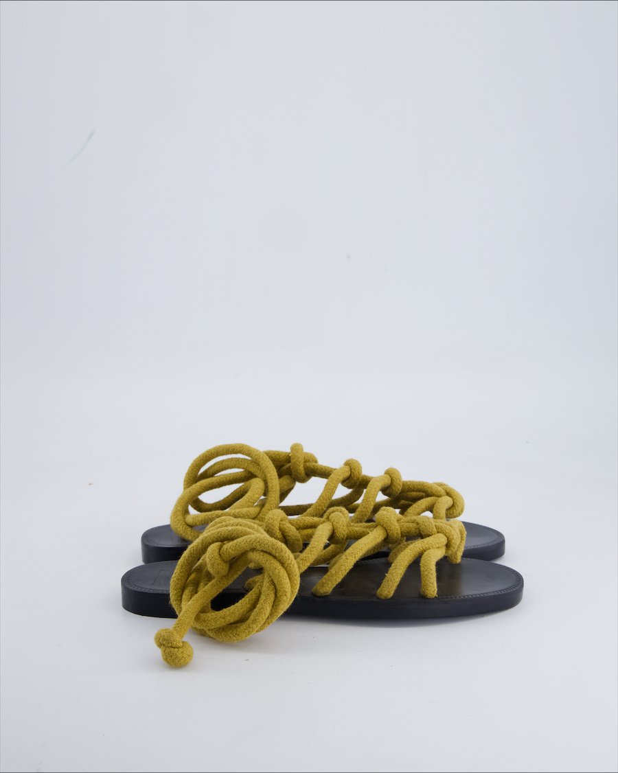 Mango Sandals Cloth Yellow 38 EU