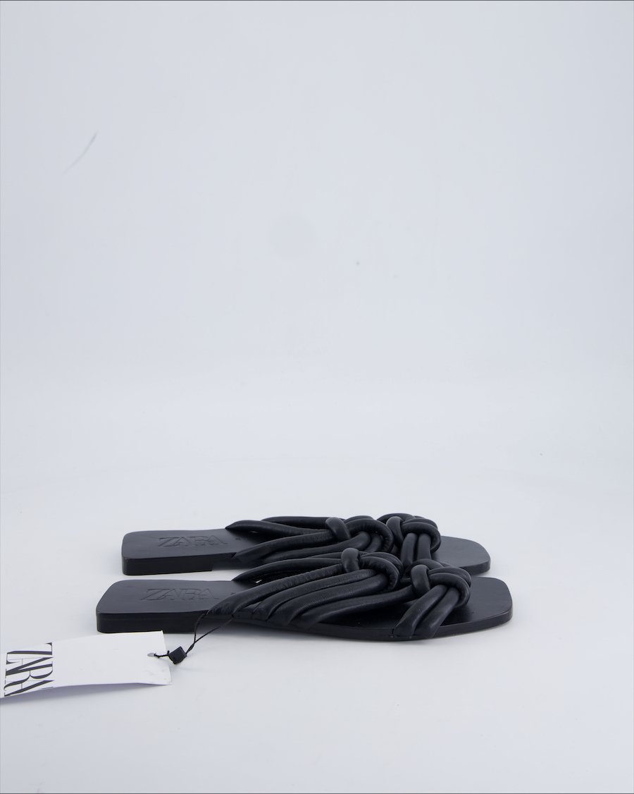 Zara Sandals Polyurethane Black 38 EU