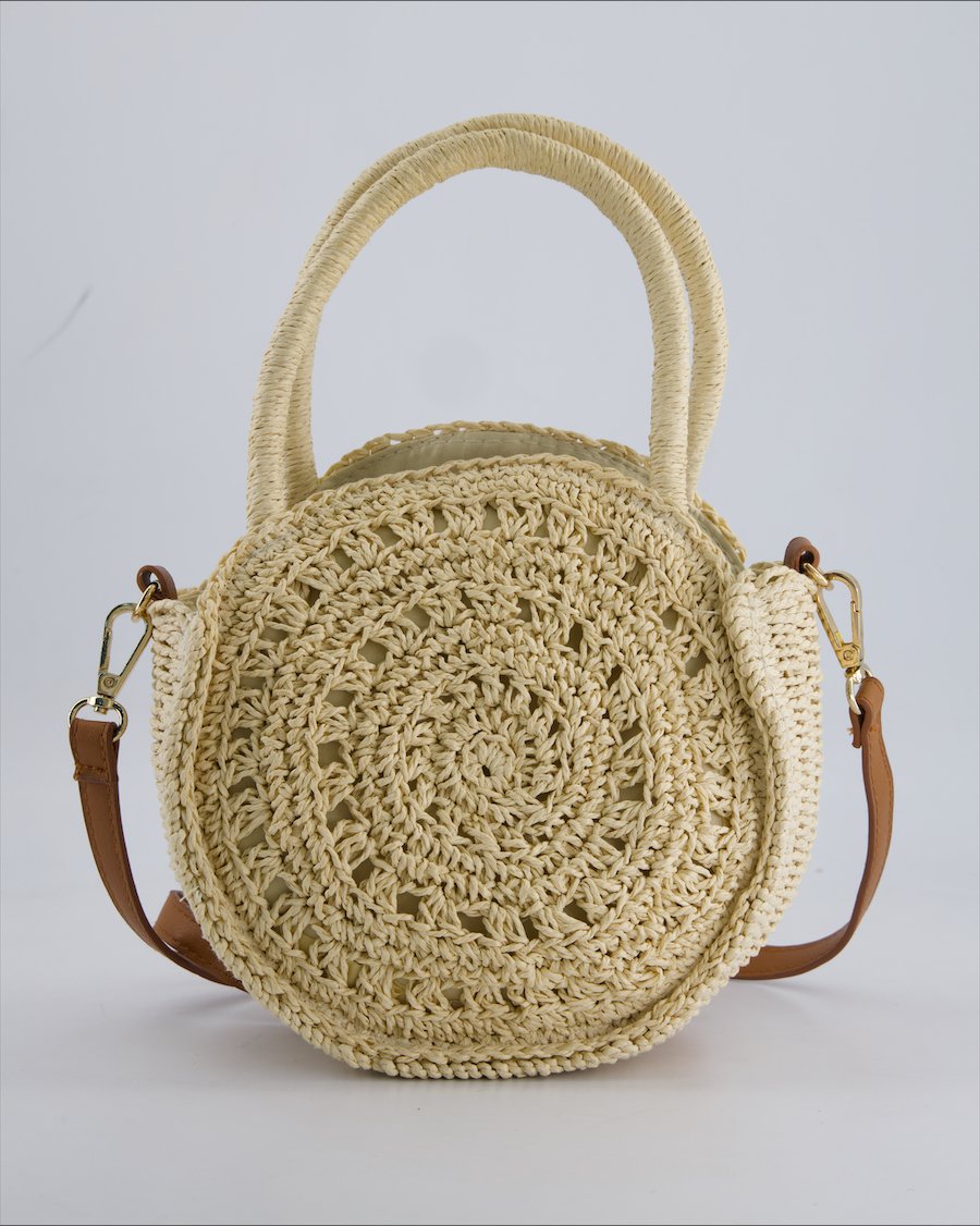 Zebra Crossbody bags Wicker Beige