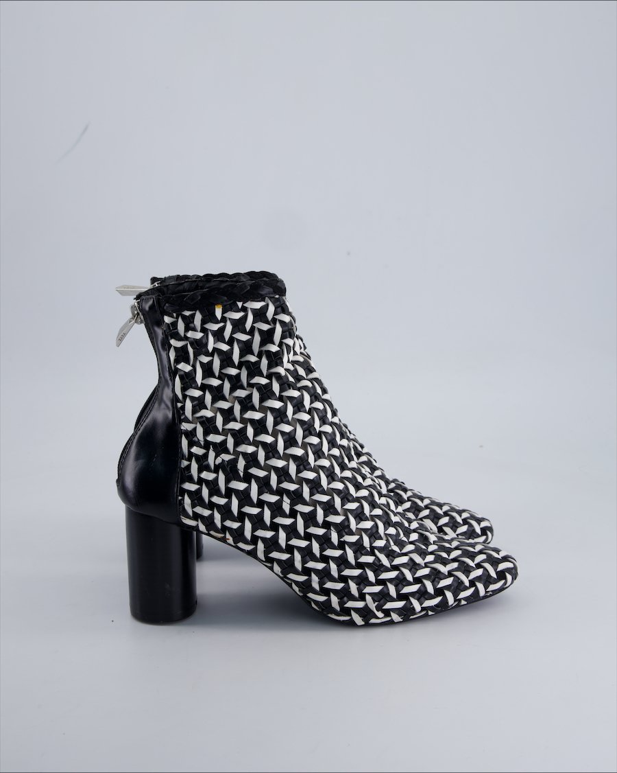 Zara Ankle Boots Leather Black 37 EU