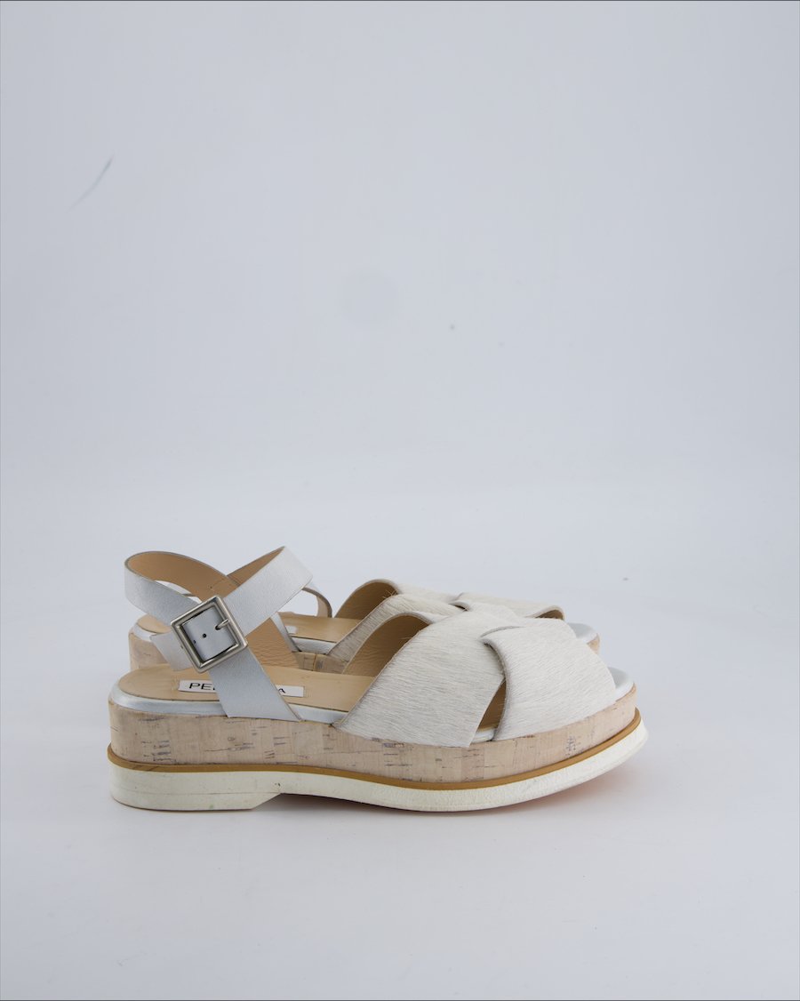 Pepe Rosa Sandals Faux fur White 38 EU