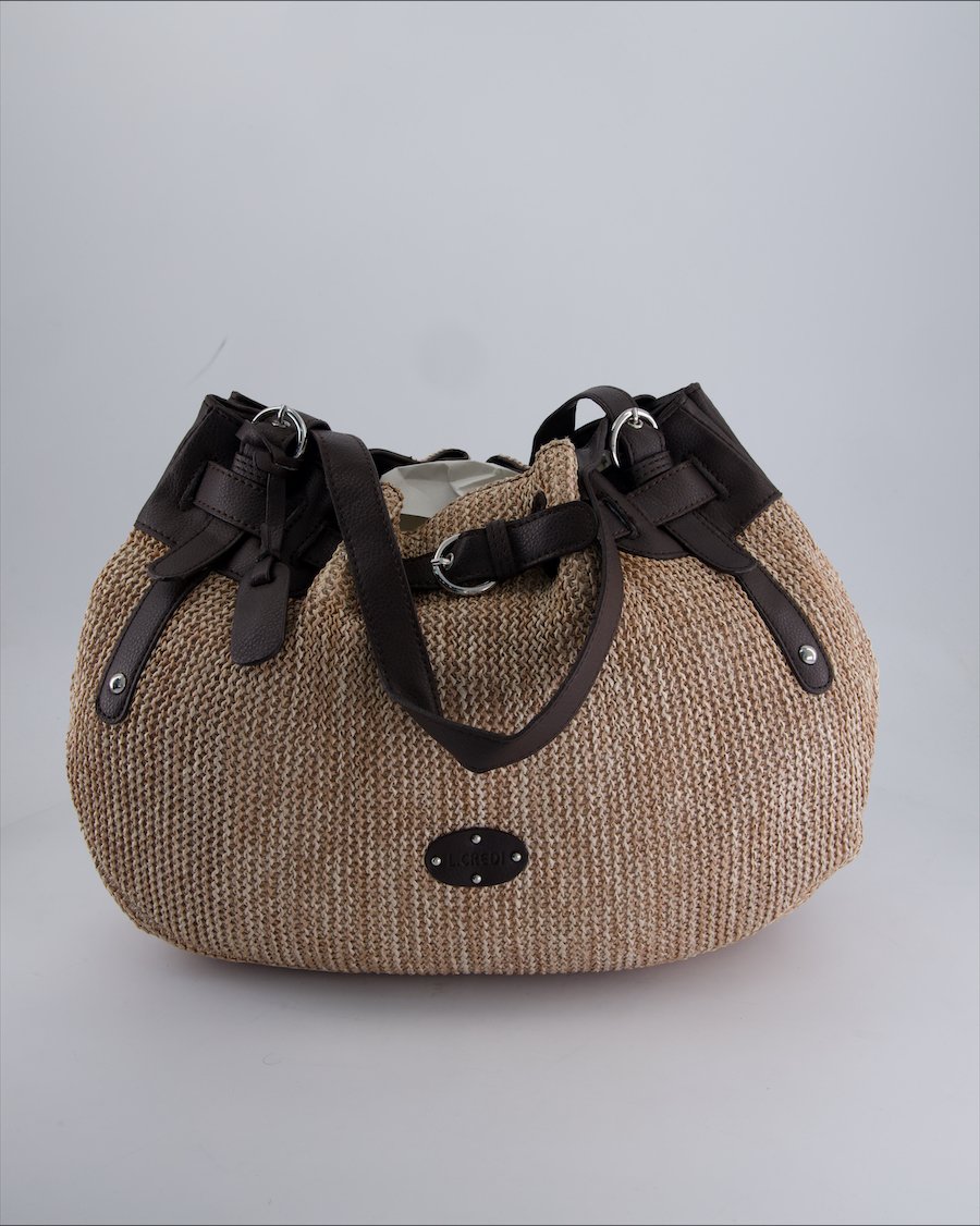 L. Credi Shoulder bags Wicker Brown