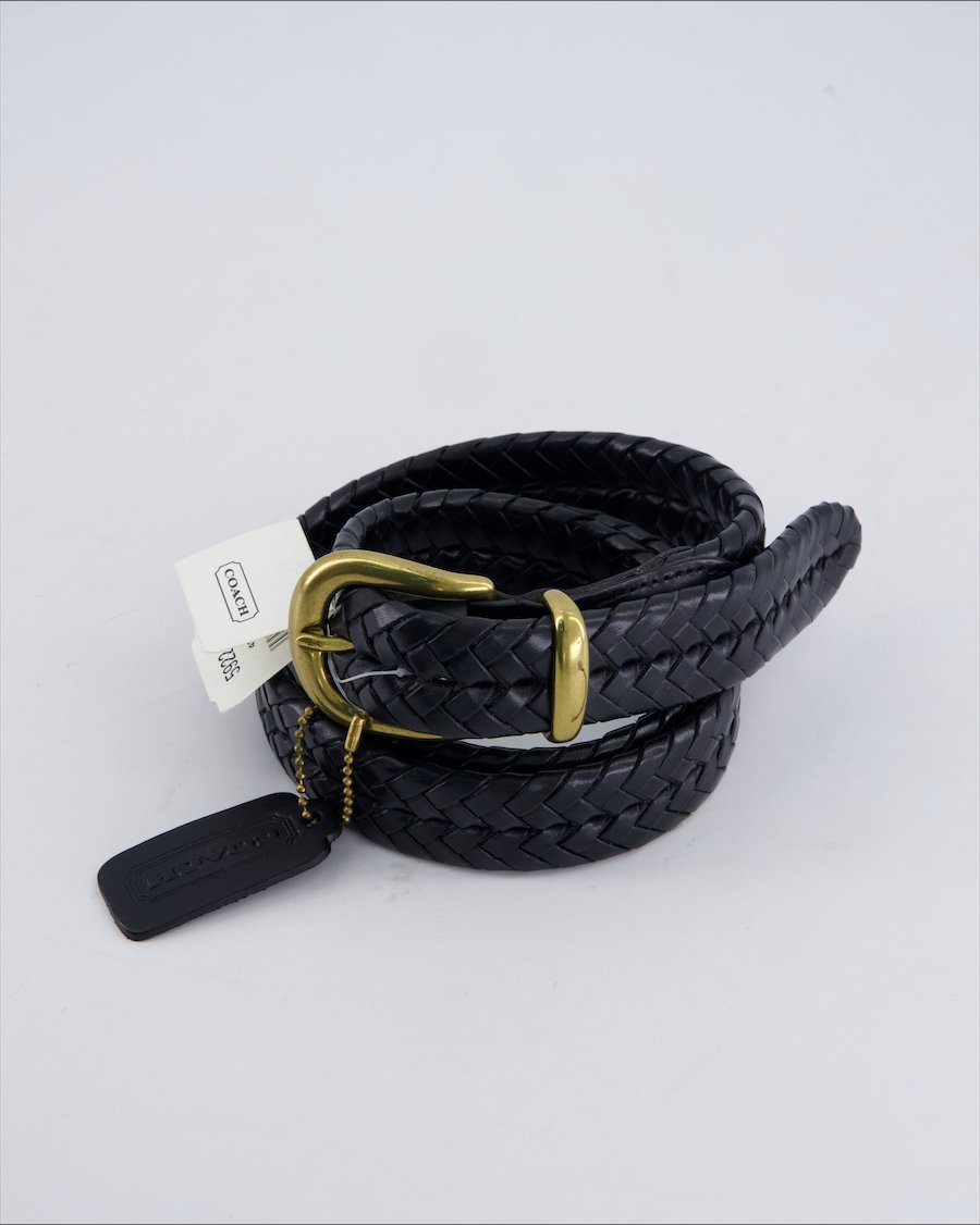Coach Leather Belt Black 95 cm
