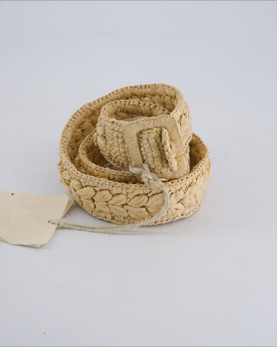 Manebi Belts Wicker Beige 90 cm
