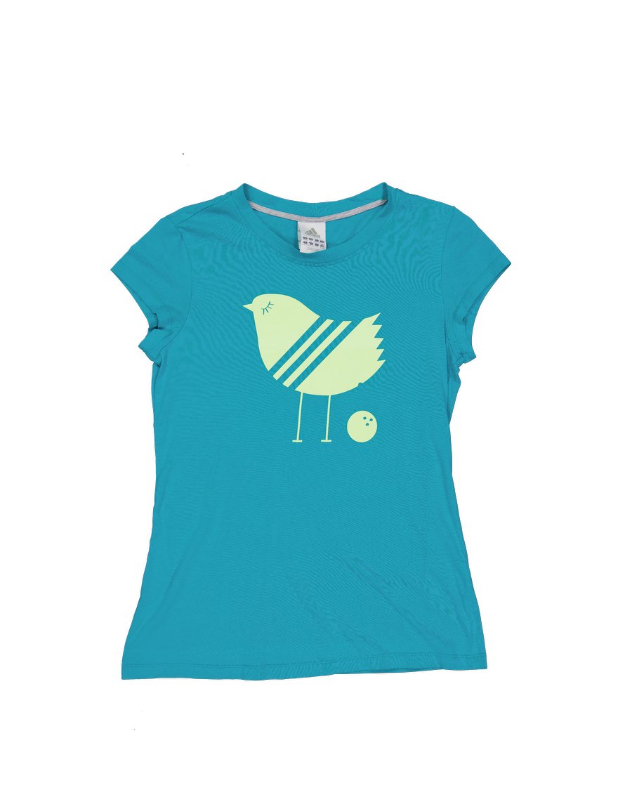 Adidas T-shirts Cotton Turquoise M International