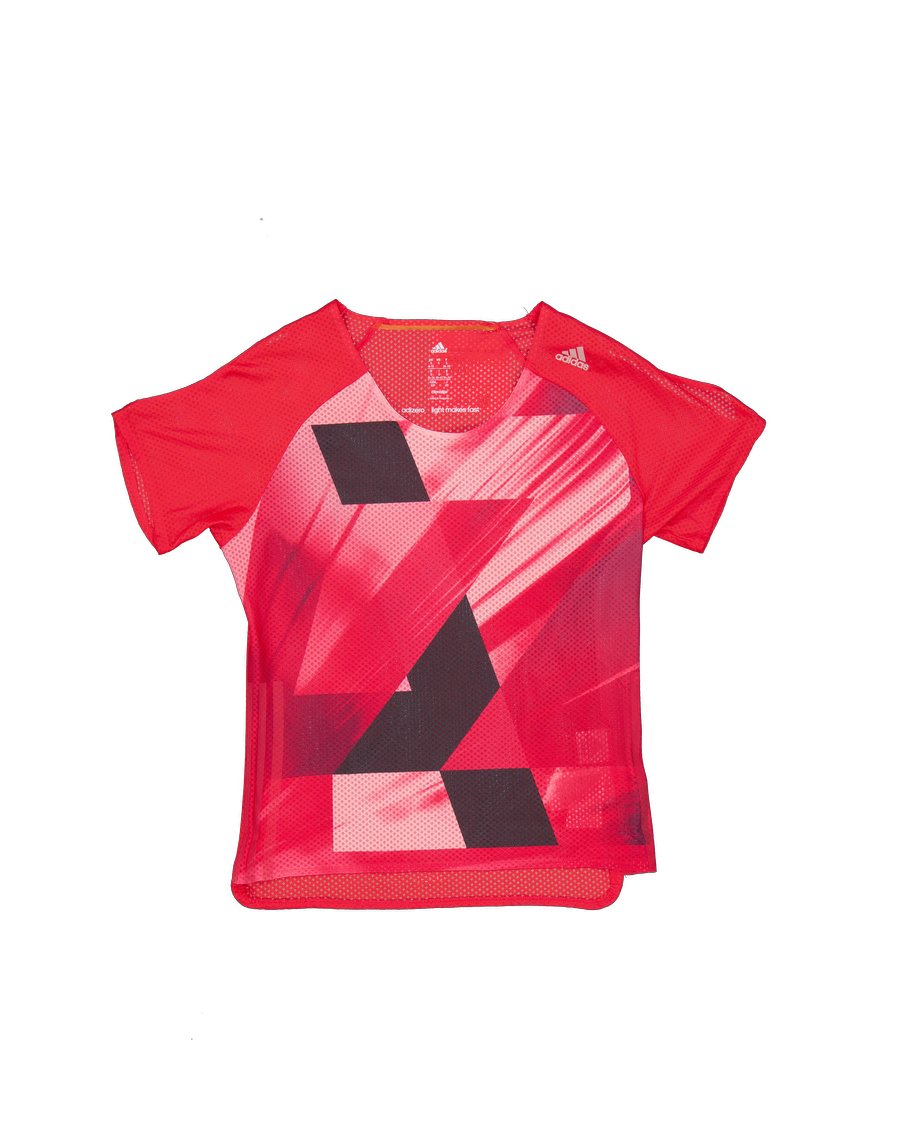 Adidas T-shirts Polyester Red S International