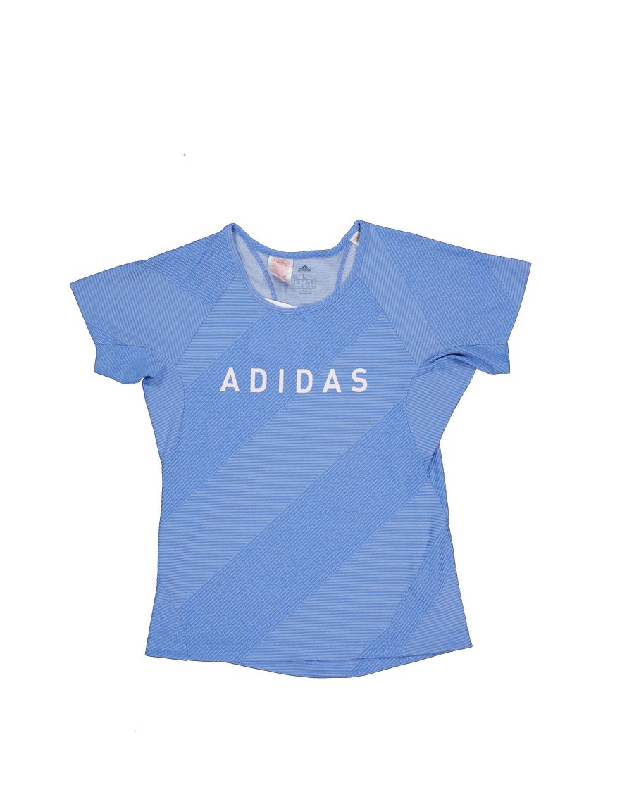 Adidas T-shirts Polyester Turquoise L International