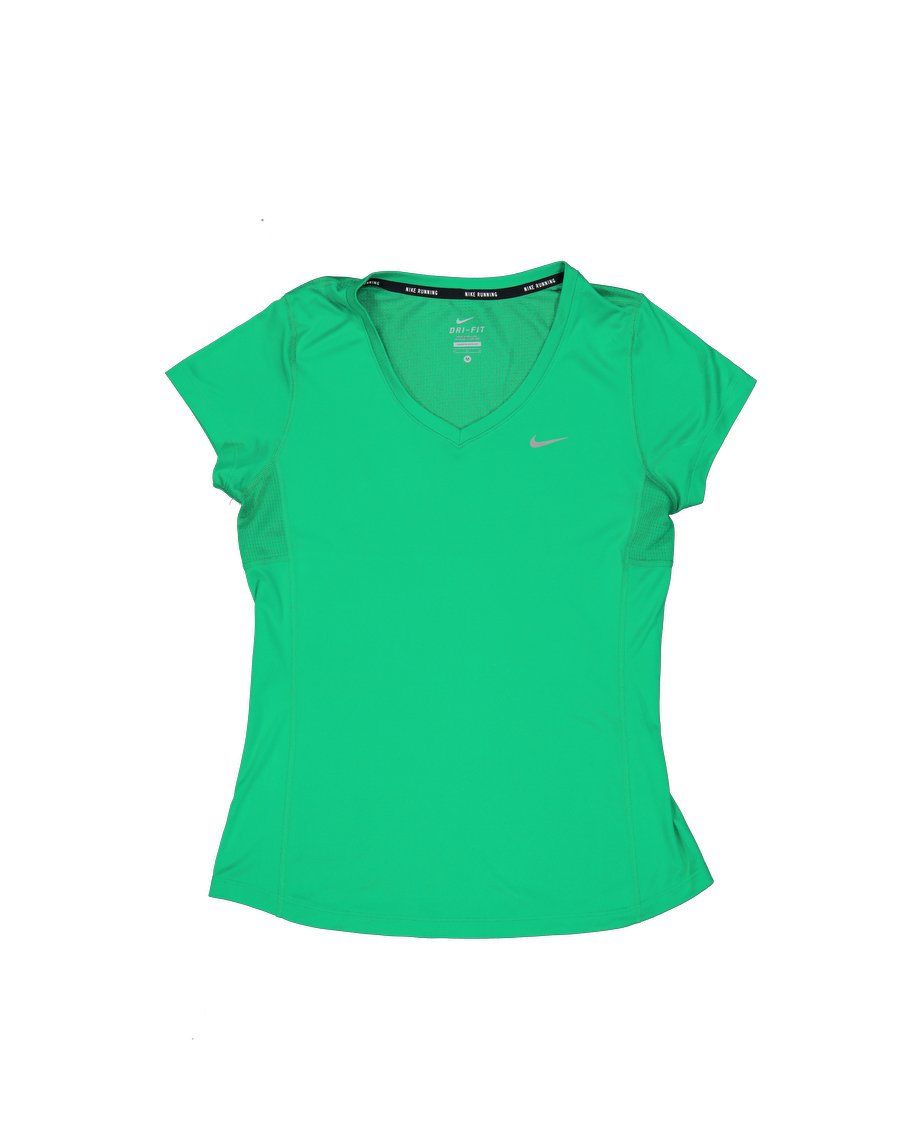Nike T-shirts Polyester Green M International