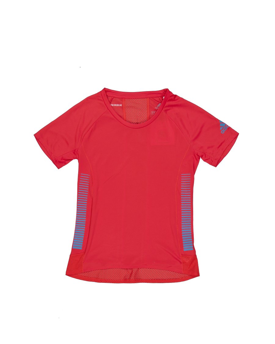 Adidas T-shirts Polyester Red XS International