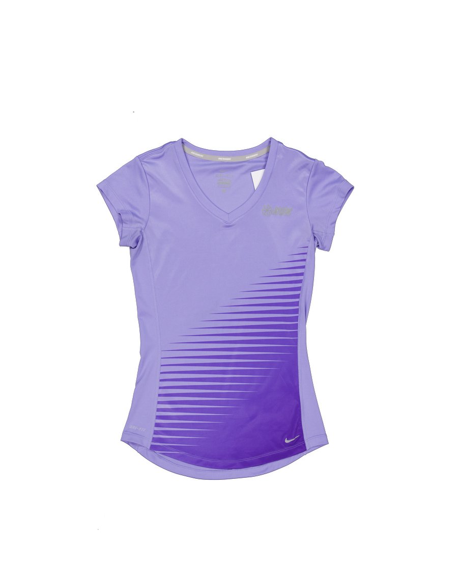 Nike T-shirts Polyester Purple XS International