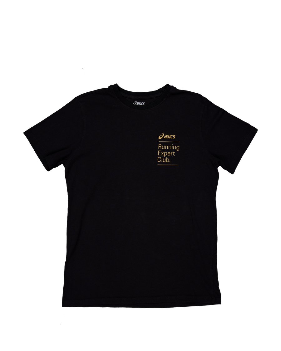 Asics T-shirts Cotton Black S International